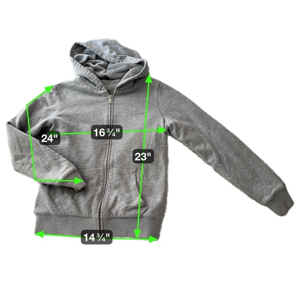 Tommy Hilfiger Gray Zip-Up Hoodie Sweatshirt Fleece Lined Size Small - Picture 3 of 14